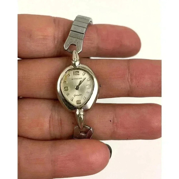 VTG Wittnauer Swiss Watch 10K RPG Bezel Stainless Steel Women's UNTESTED - Picture 8 of 16